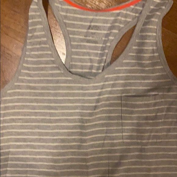 Soft gray and white striped pajama tank - Picture 2 of 3
